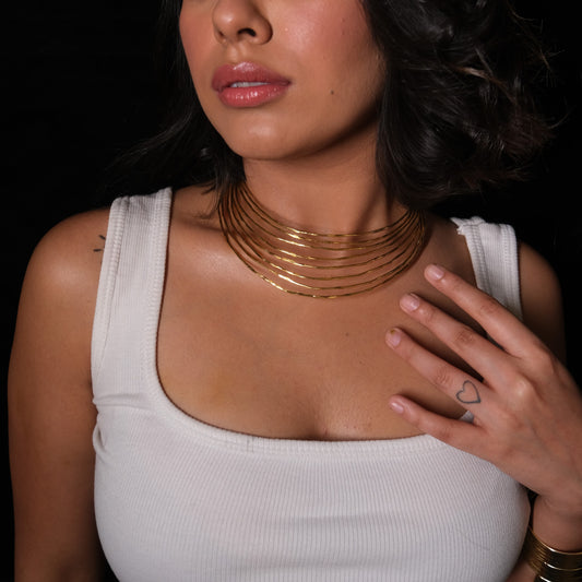 Hammered Layered Neckpiece