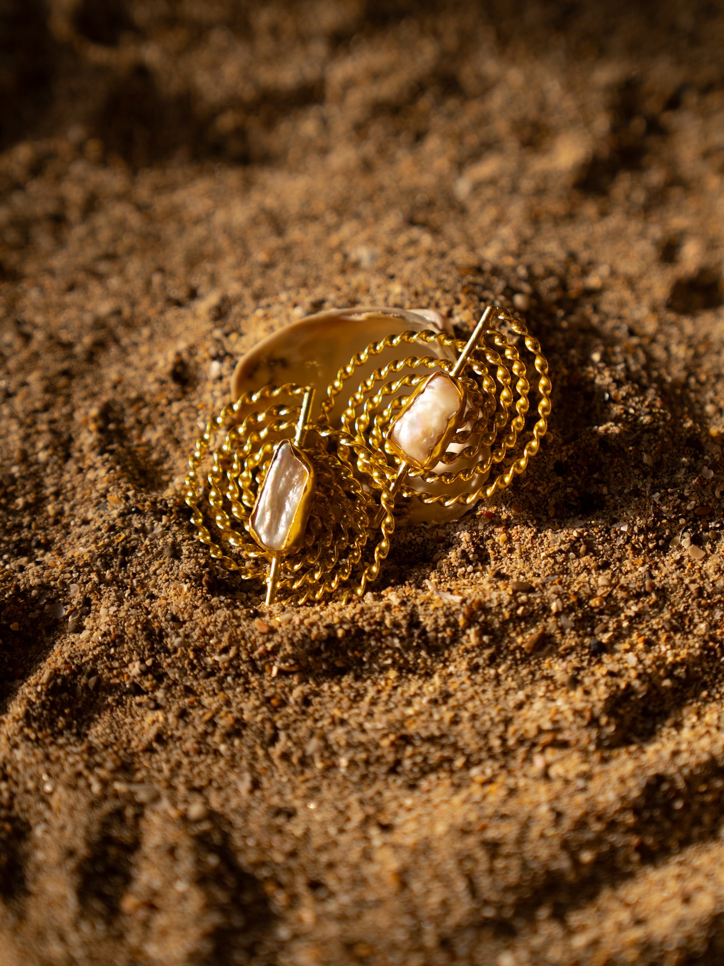 Swirl Pearl Earrings