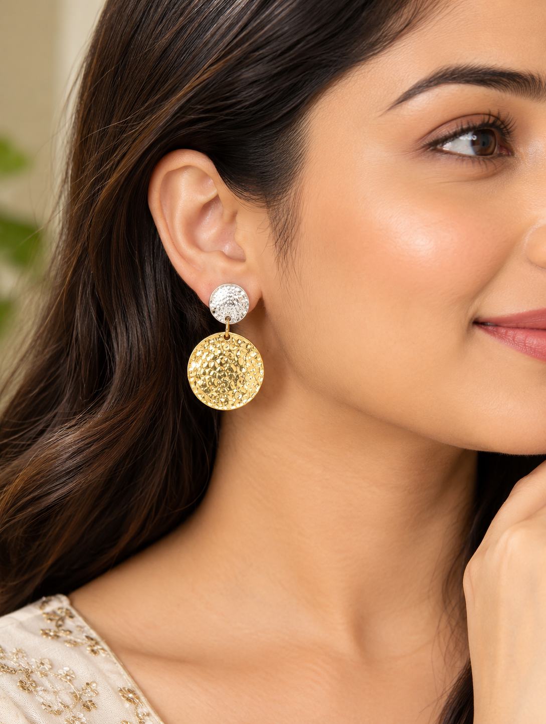 Chandrika Dual-Tone Earrings