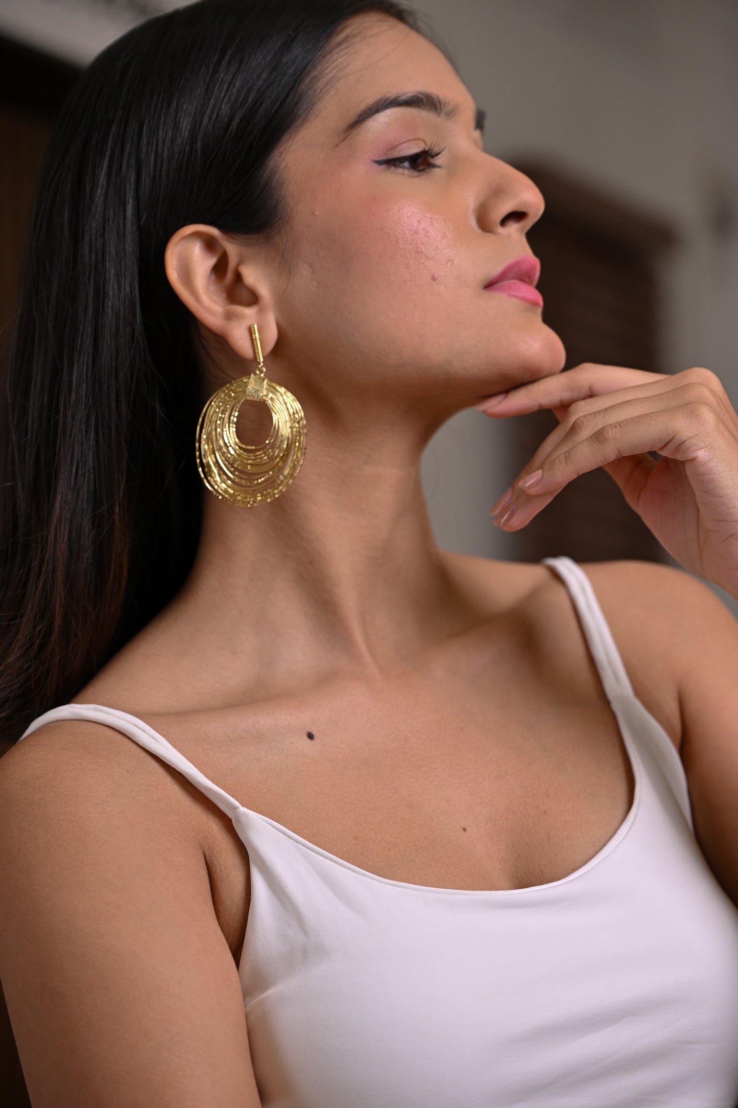 Golden Orbit Layered Hoop Earrings